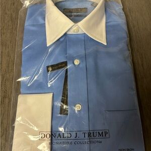 Men’s NOS Donald Trump Collection Button Down French Cuff Collared Shirt